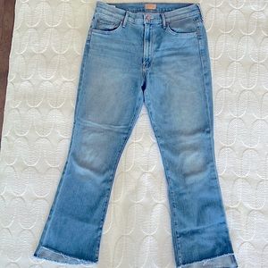Mother Denim insider crop step fray jeans, size 31